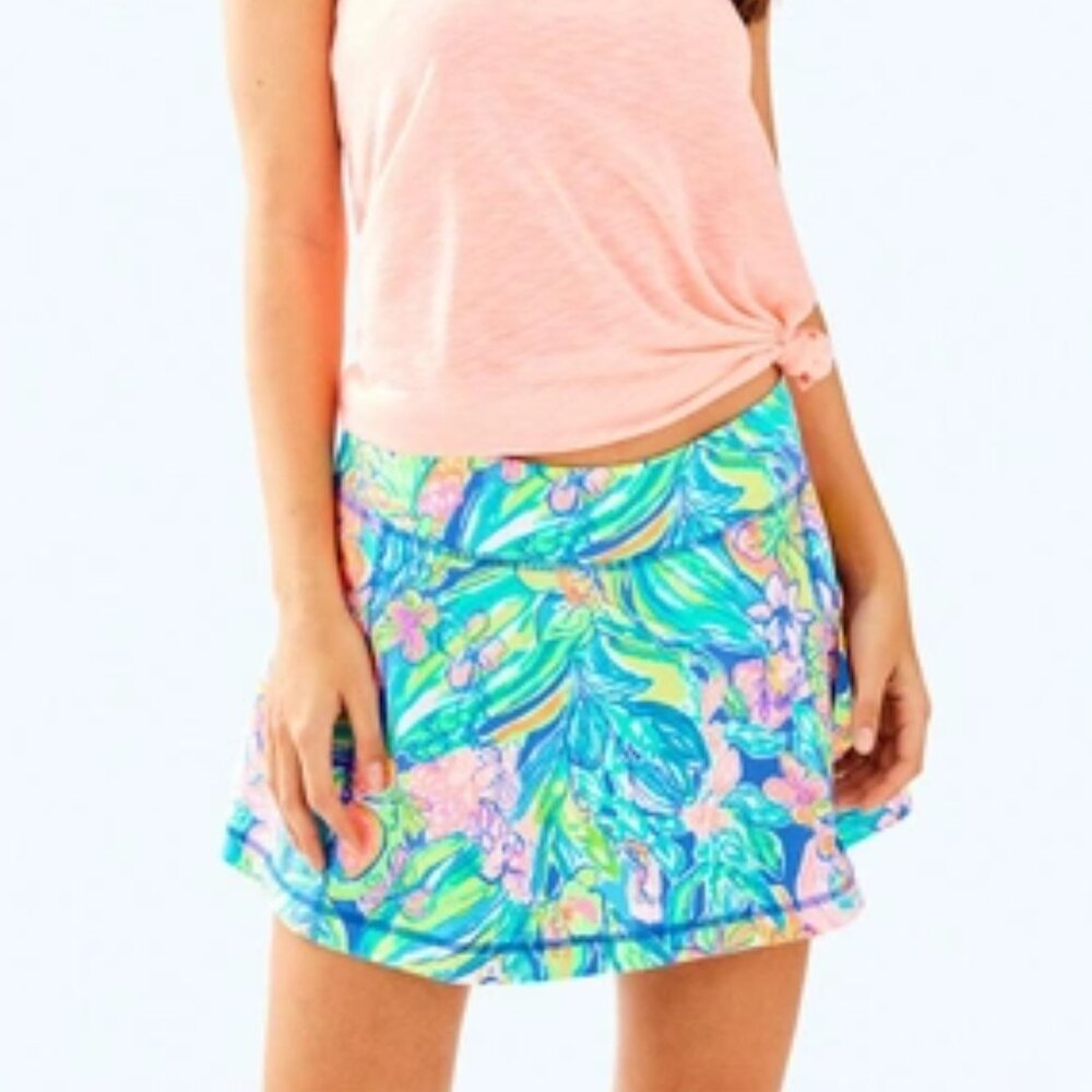 Lilly Pulitzer Luxletic Aila Skort Bennet Blue Surf Gypsea Swim size Medium